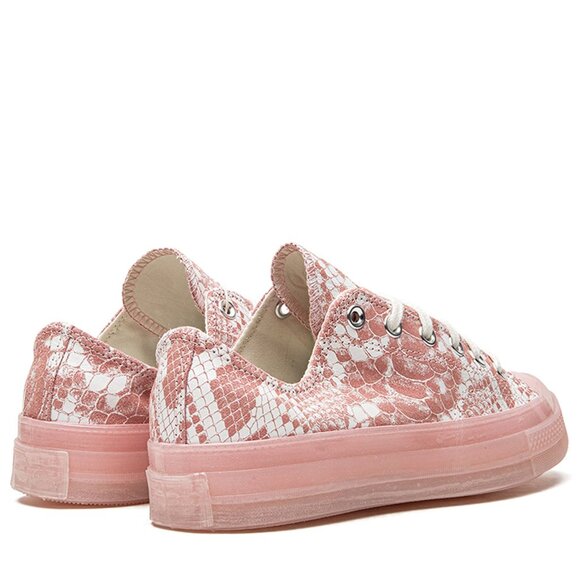 Converse Pink and White Snake Print Sneakers - Picture 2 of 9